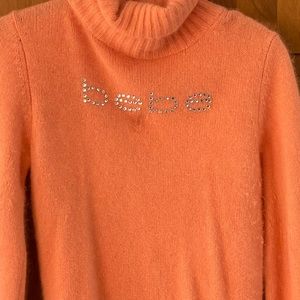 bebe Orange Turtleneck Sweater